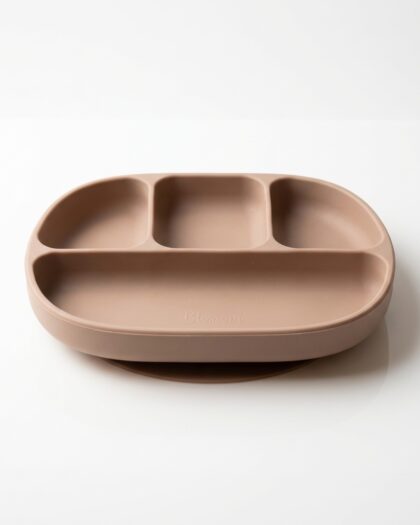 Assiette en silicone (beige) - vaisselle bebe en silicone Phaam