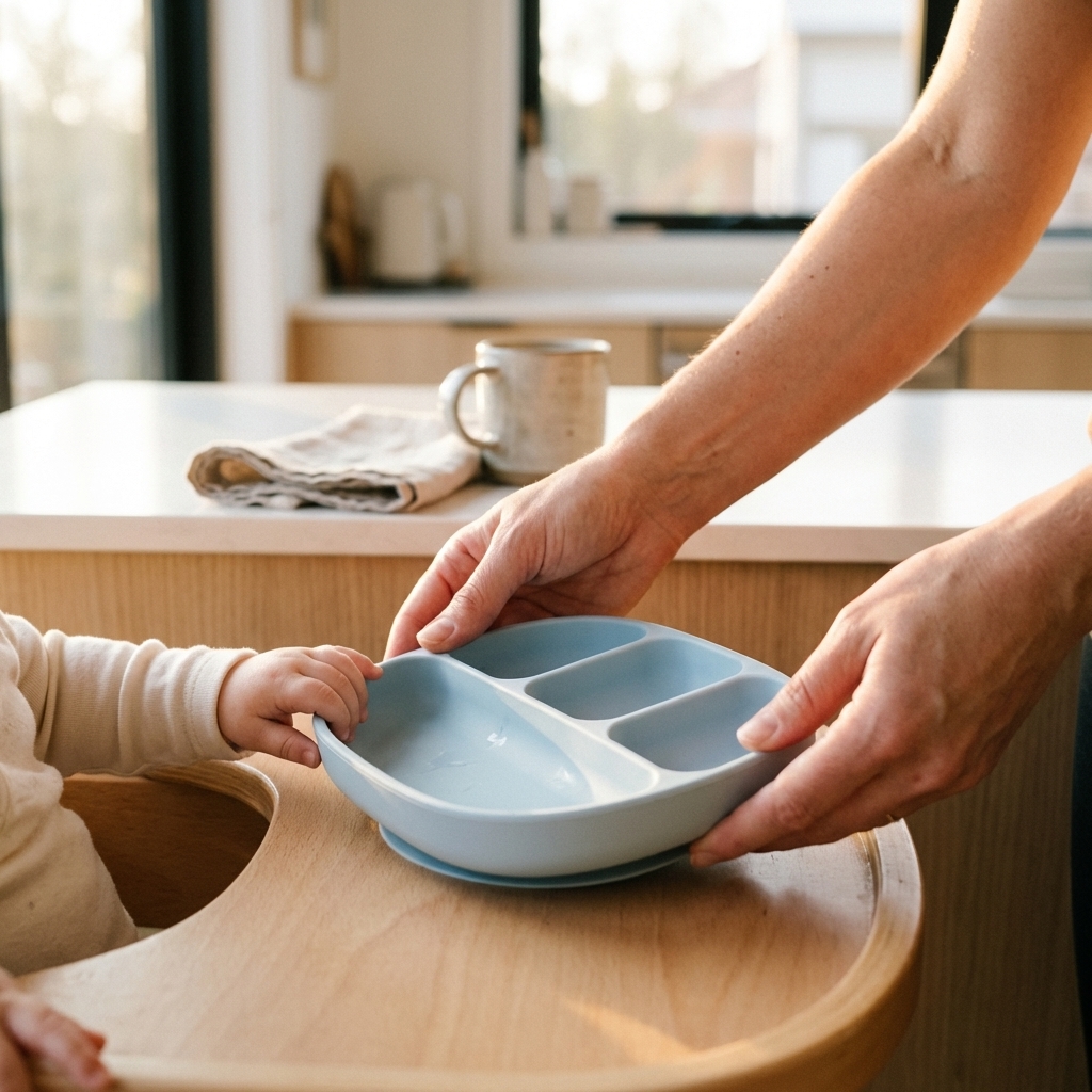 Assiette en silicone (bleu) – Image 3