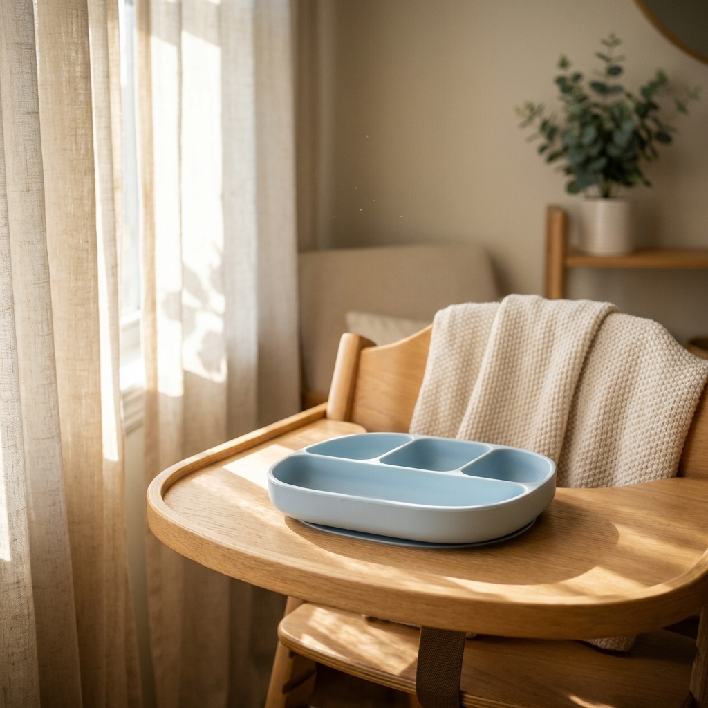 Assiette en silicone (bleu) – Image 2