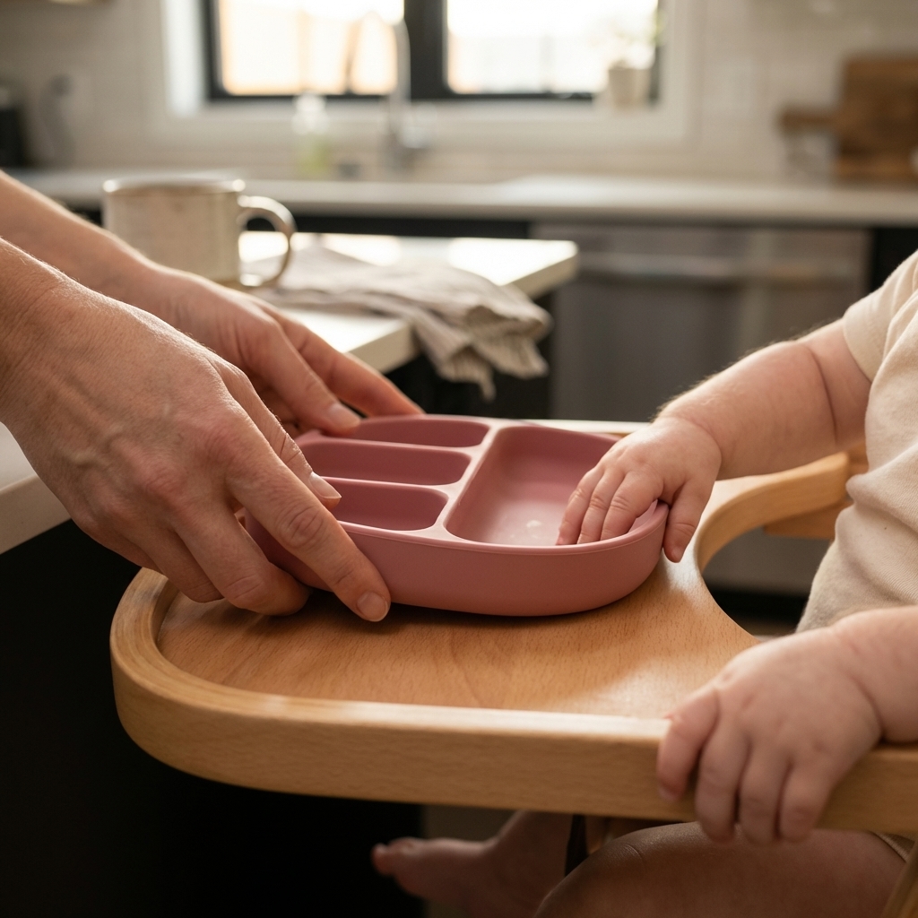 Assiette en silicone (rose) – Image 3