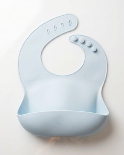 Bavoir en silicone (bleu) - vaisselle bebe en silicone Phaam