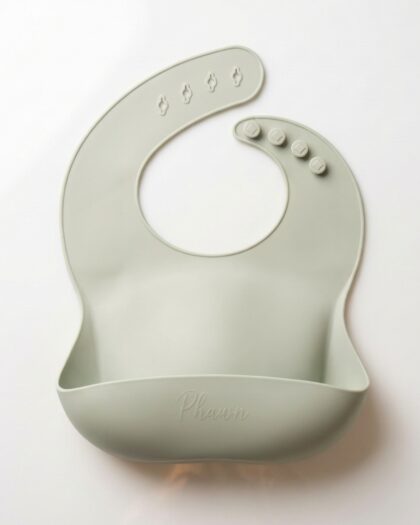 Bavoir en silicone (vert) - vaisselle bebe en silicone Phaam