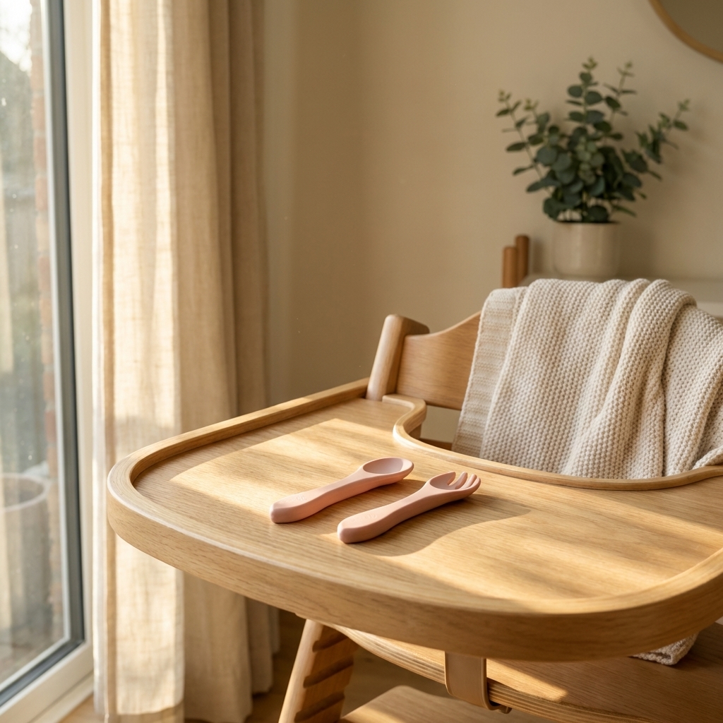 Set de couvert, cuillère et fourchette (rose pale) – Image 2